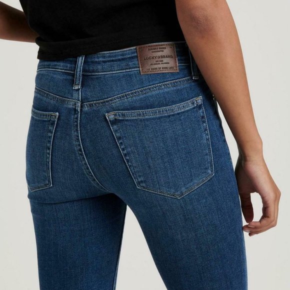 Lucky Brand Womens  Ava Crop Jeans Size 0/25  Medium Wash Low Rise Stretch - Picture 2 of 12